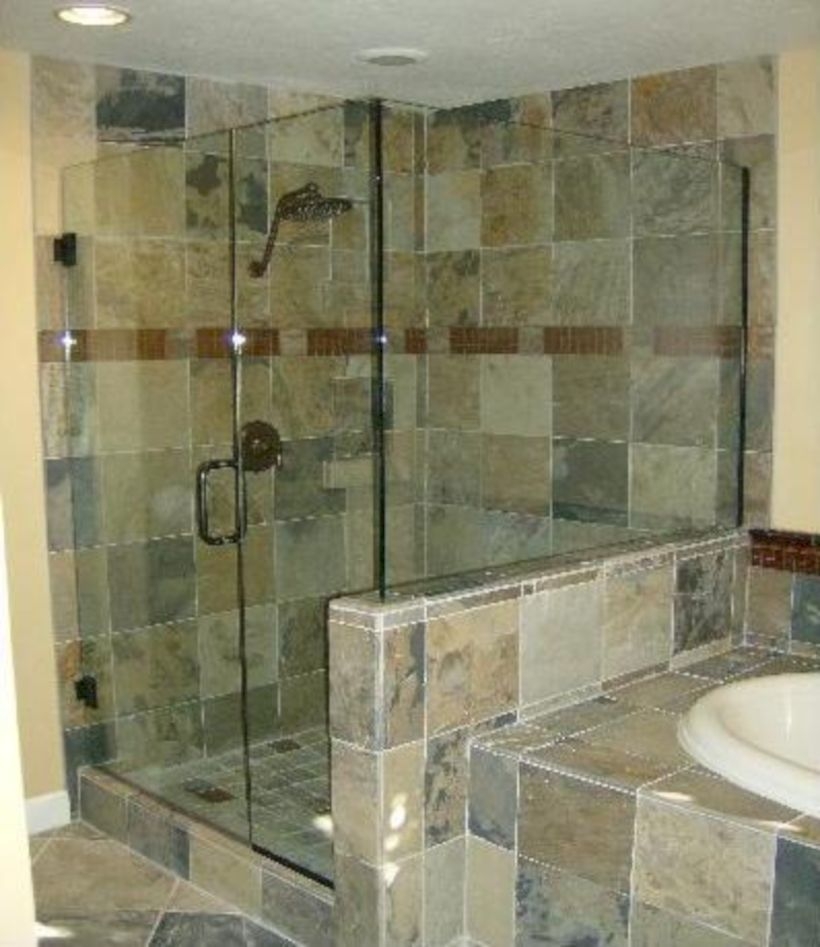 Beautiful bathroom frameless shower glass enclosure 44