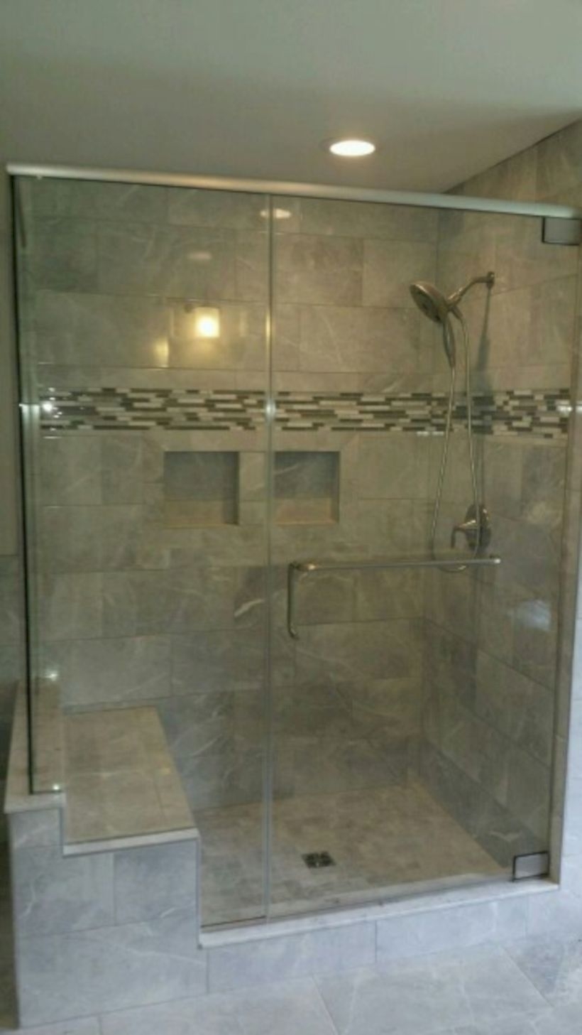 Beautiful bathroom frameless shower glass enclosure 46