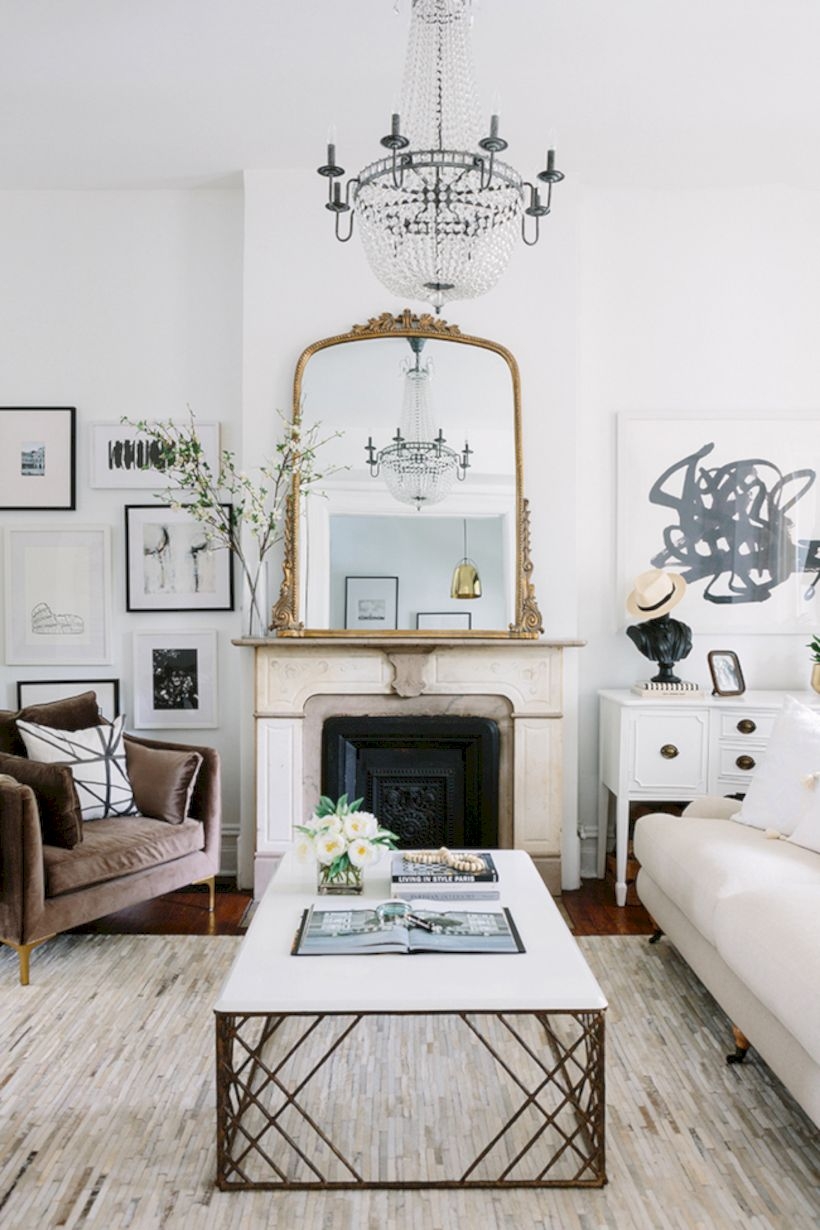 Beautiful living room design ideas with mirror 02