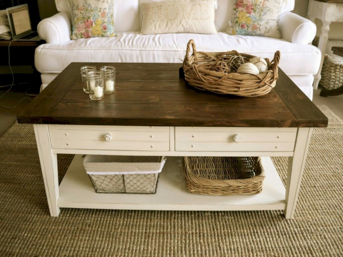Best chunky farmhouse coffee table 03