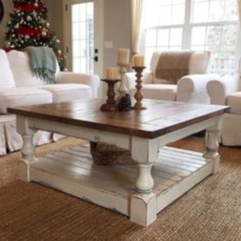 Best chunky farmhouse coffee table 09