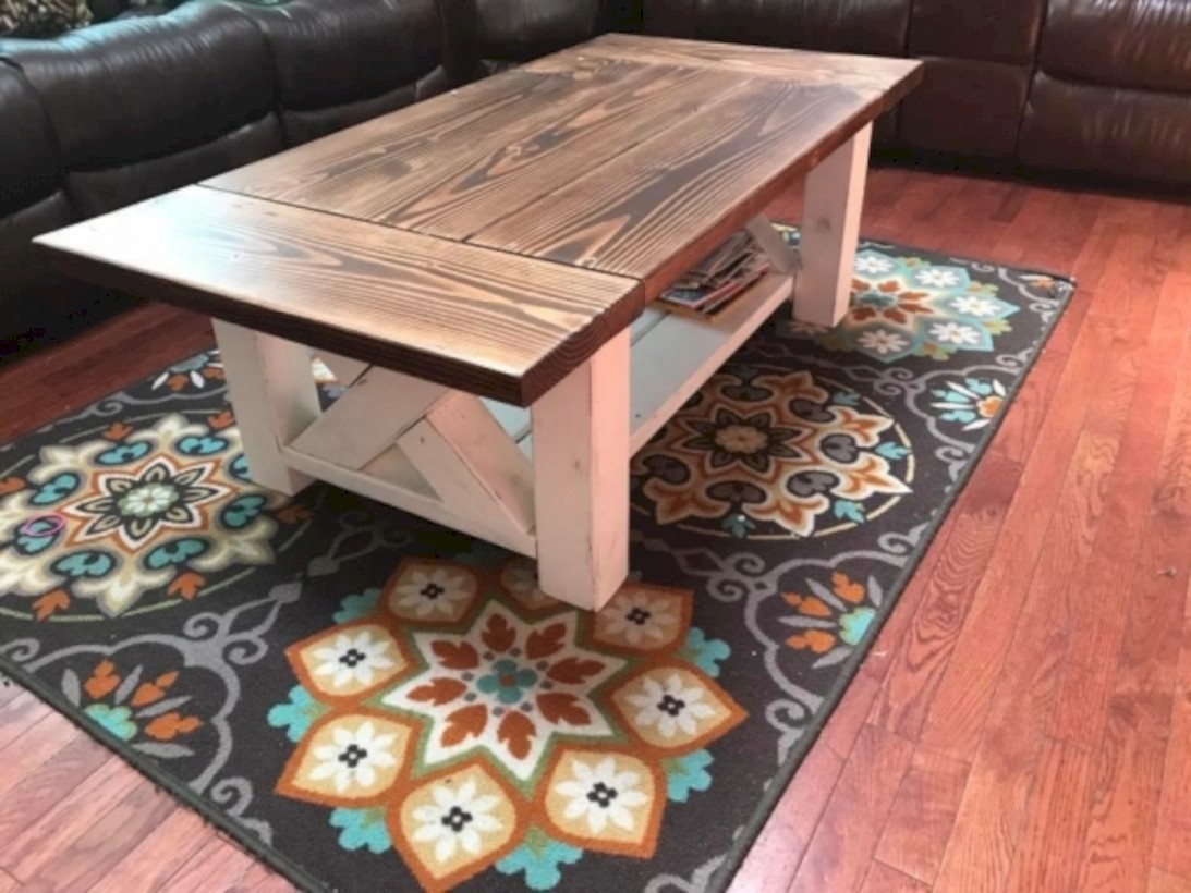 Best chunky farmhouse coffee table 17