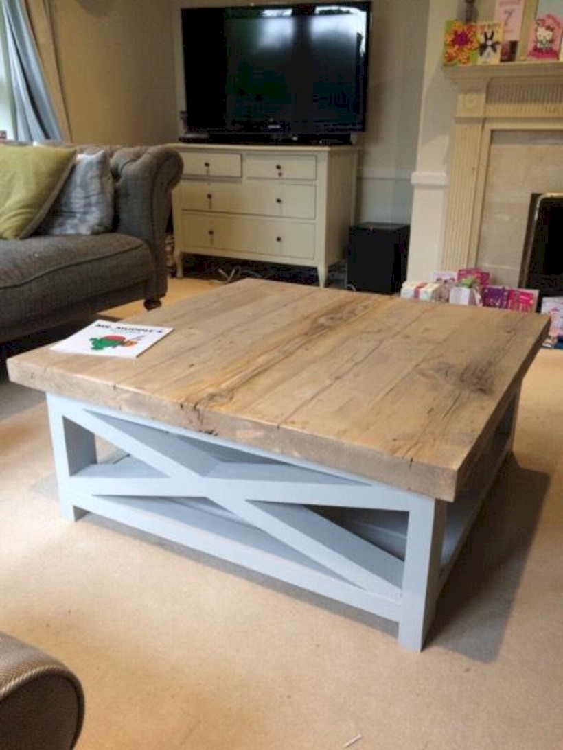 Best chunky farmhouse coffee table 19
