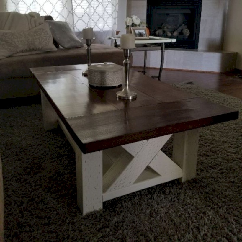 Best chunky farmhouse coffee table 28