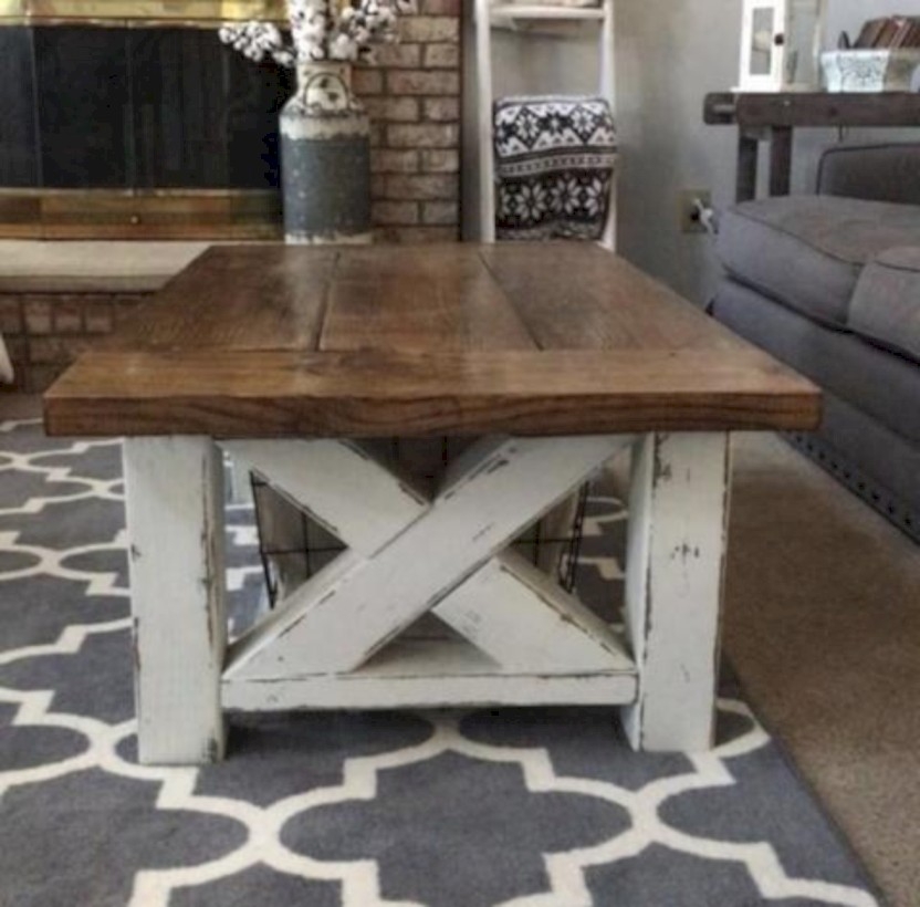 Best chunky farmhouse coffee table 29