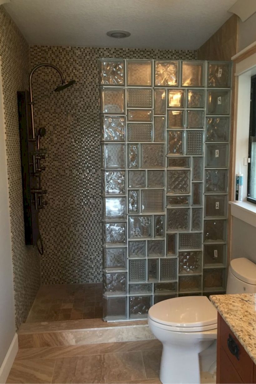 Best classic glass block shower layout 04