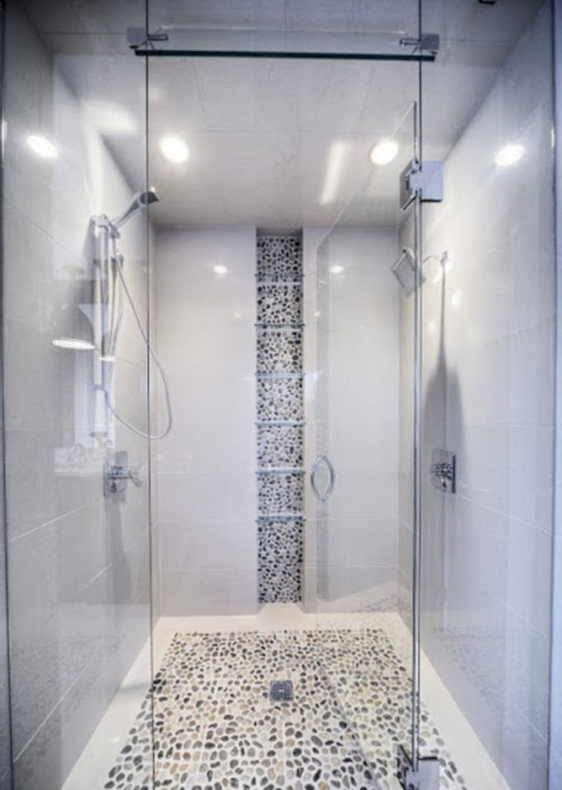 Best classic glass block shower layout 12