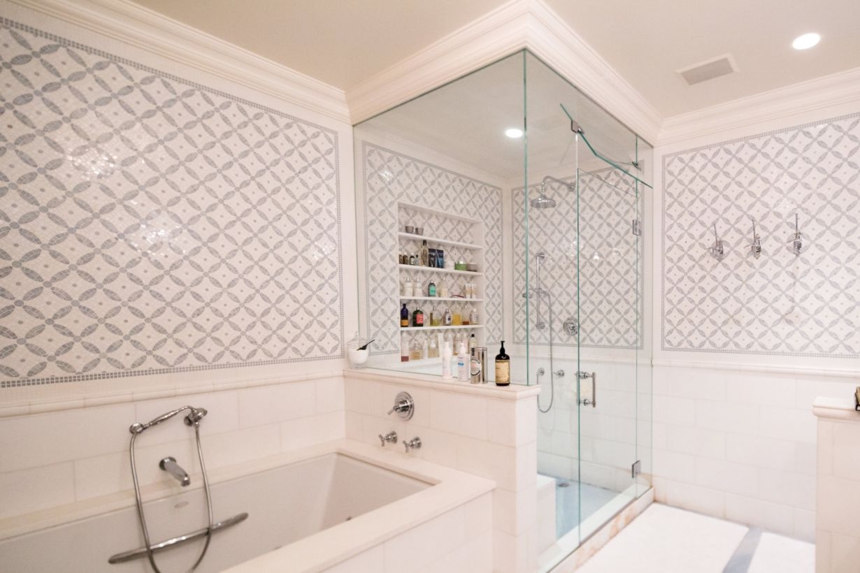 Best classic glass block shower layout 13