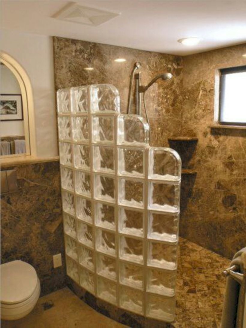 Best classic glass block shower layout 19
