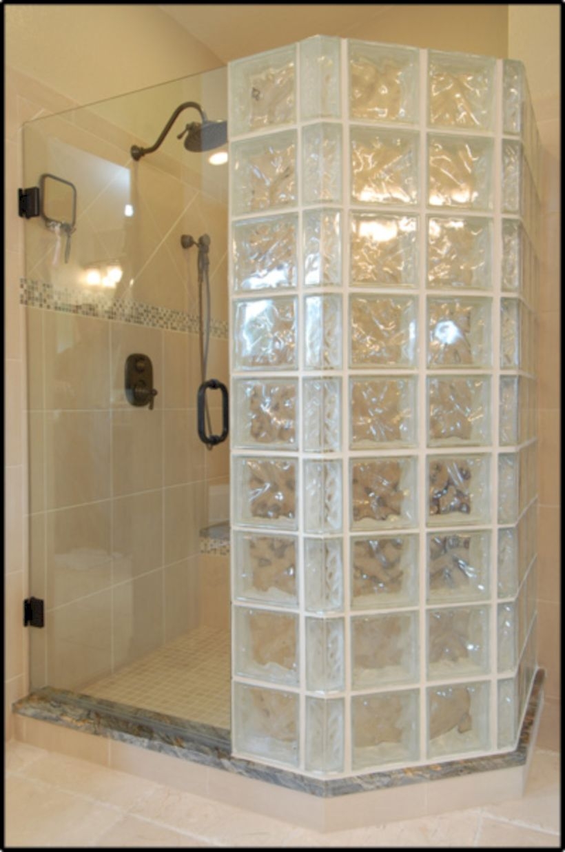 Best classic glass block shower layout 21
