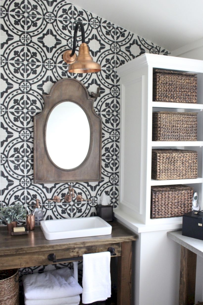 Best modern vintage bathroom reveal 07