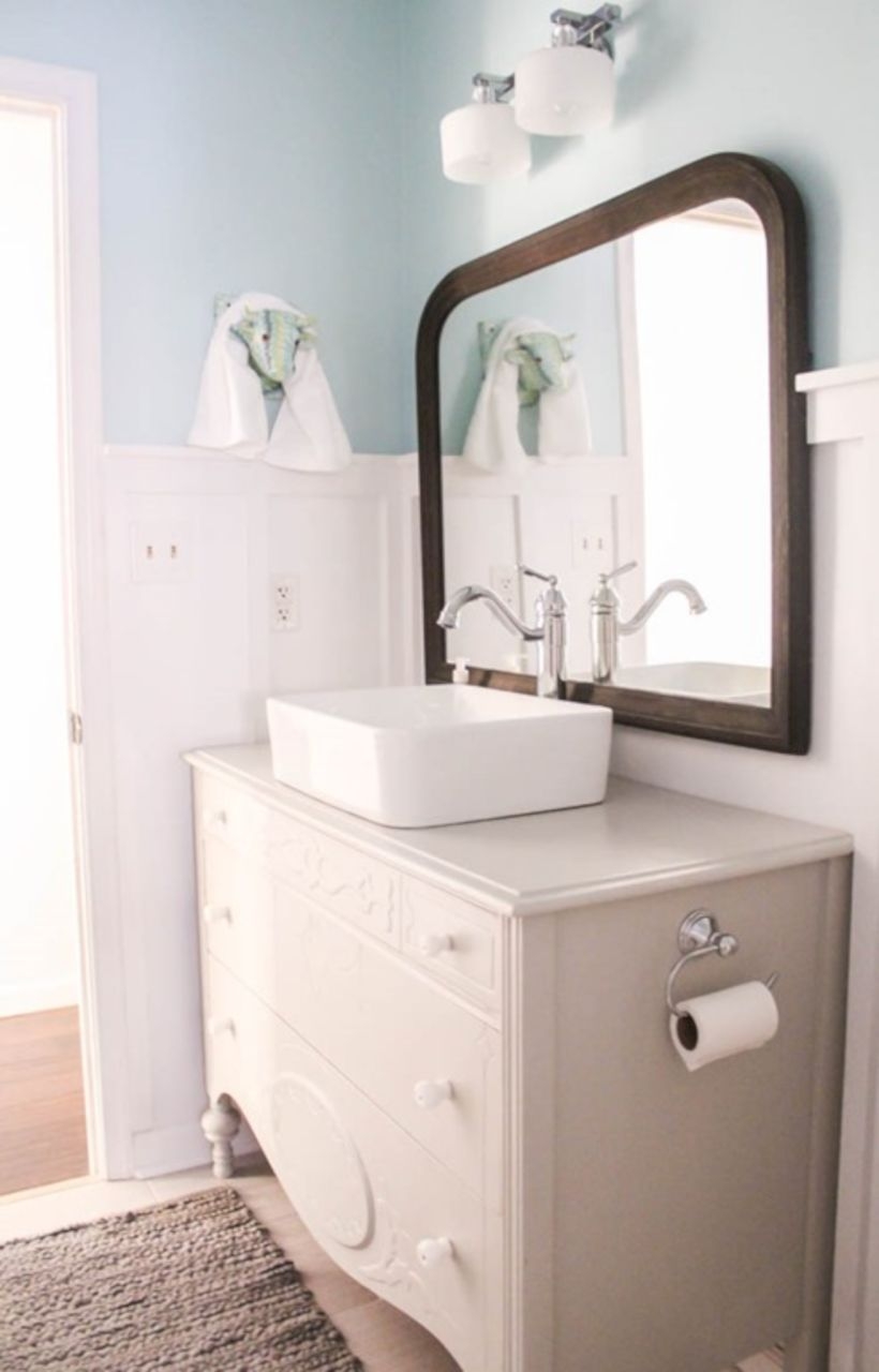 Best modern vintage bathroom reveal 08