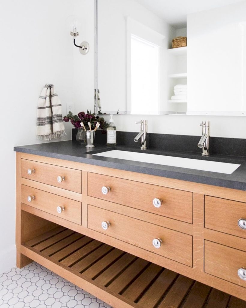 Best modern vintage bathroom reveal 10