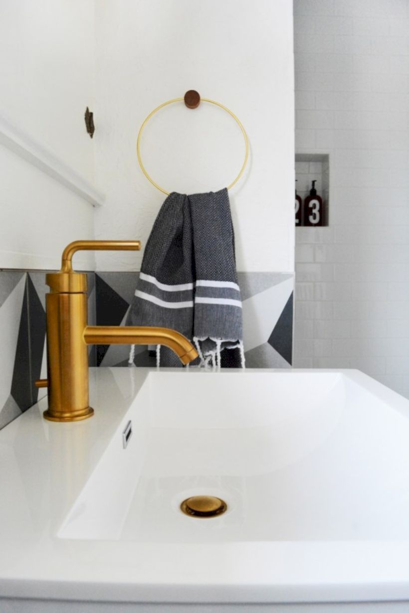 Best modern vintage bathroom reveal 15
