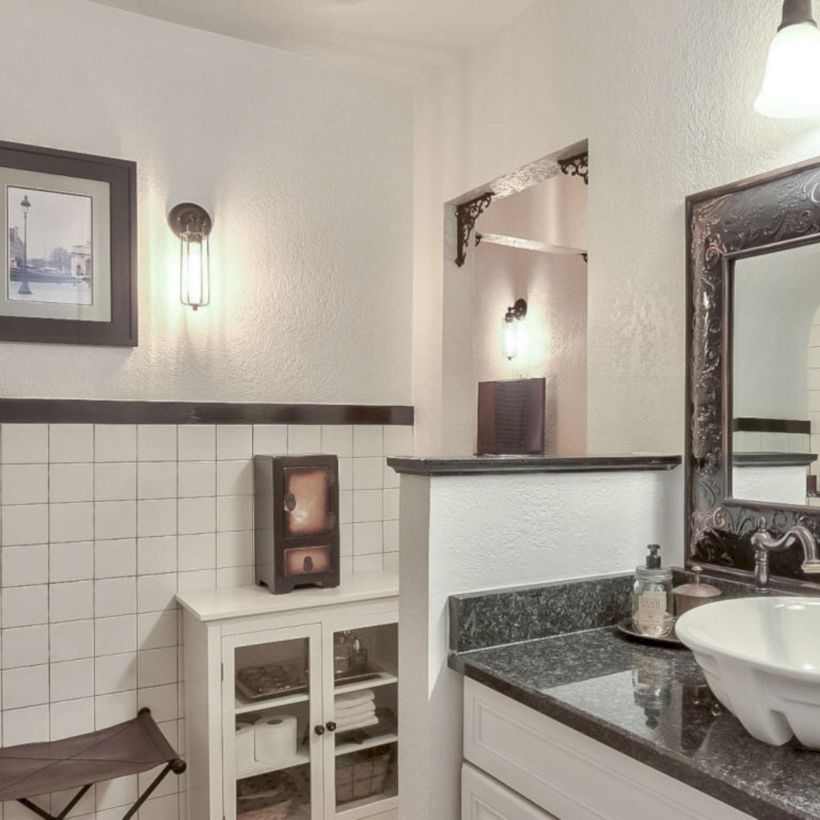 Best modern vintage bathroom reveal 19
