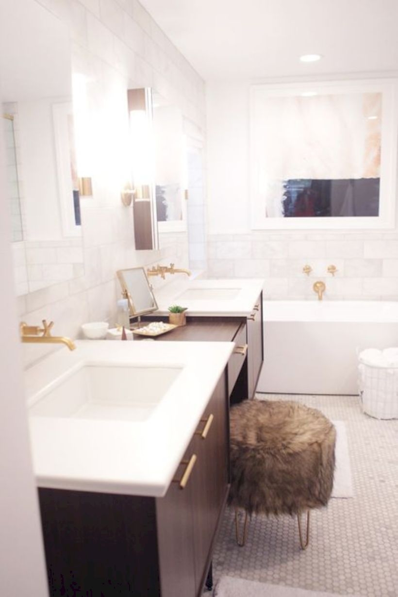 Best modern vintage bathroom reveal 20
