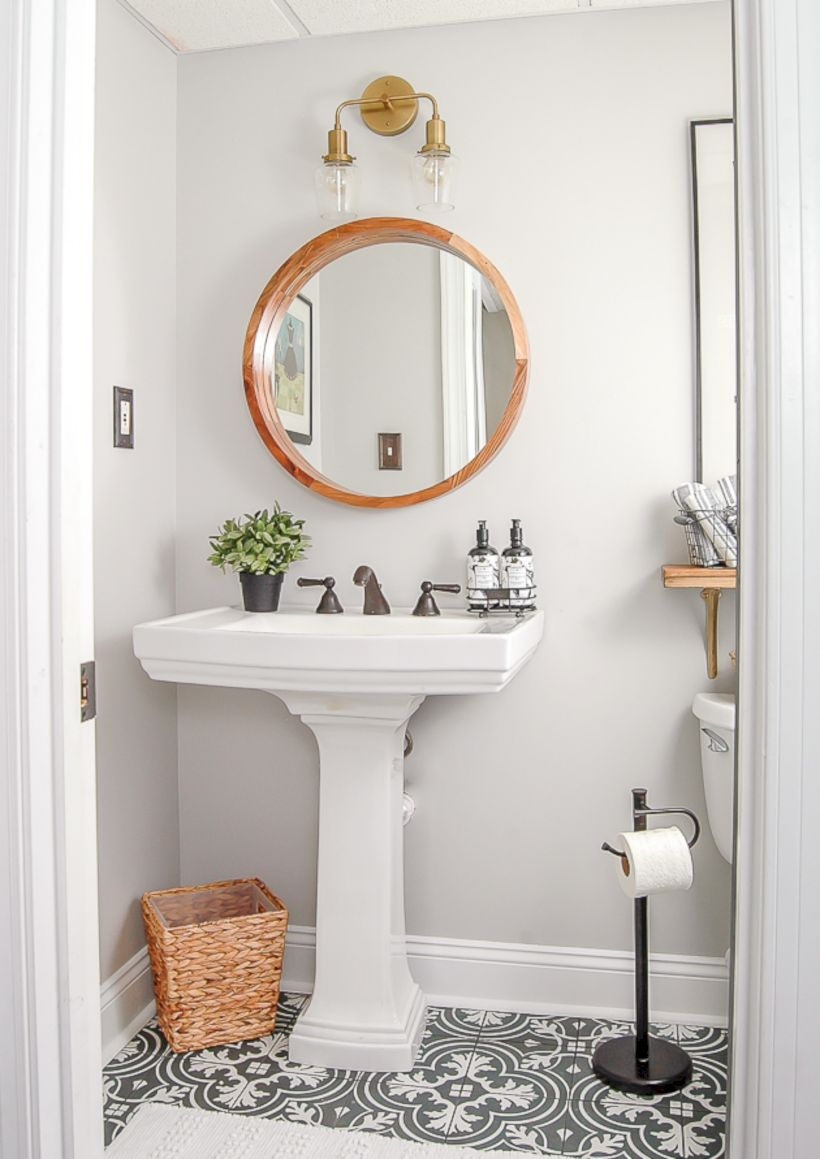 Best modern vintage bathroom reveal 24