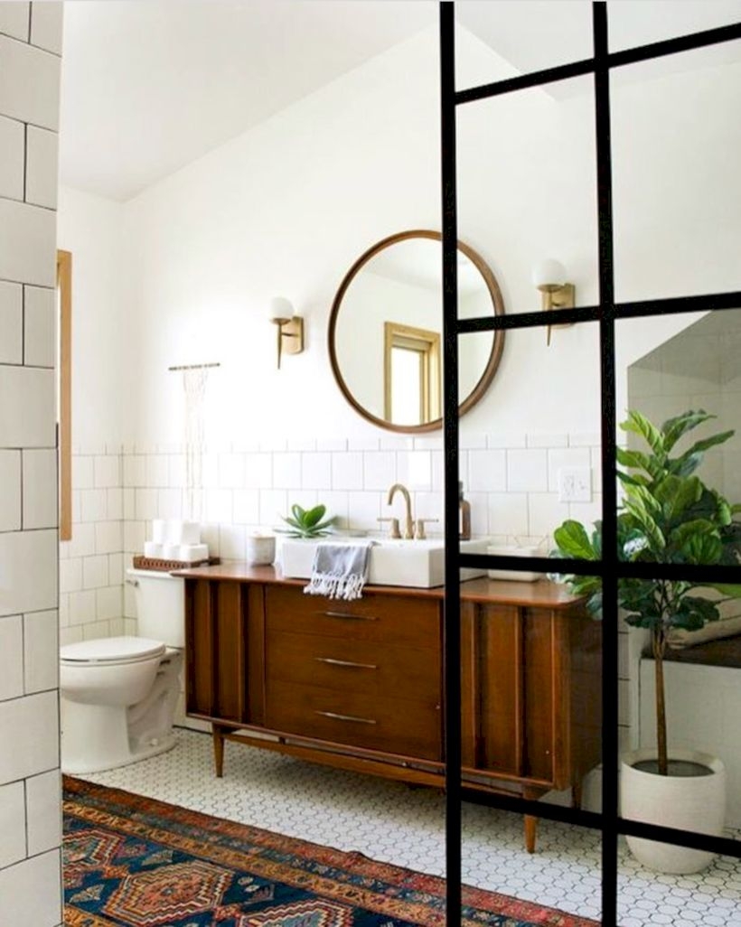 Best modern vintage bathroom reveal 29