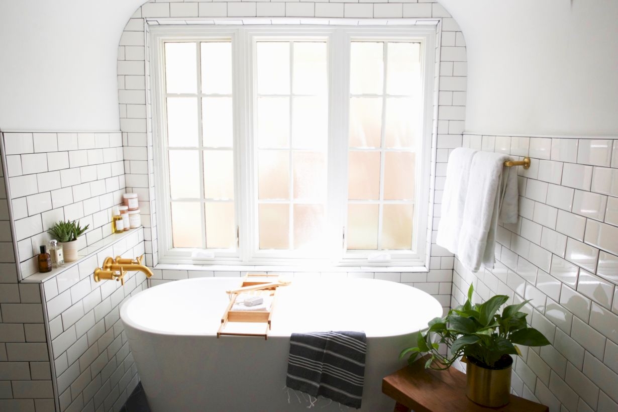 Best modern vintage bathroom reveal 30