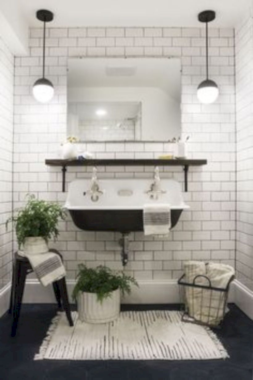 Best modern vintage bathroom reveal 31