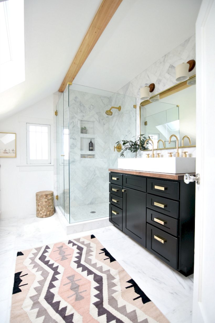Best modern vintage bathroom reveal 40