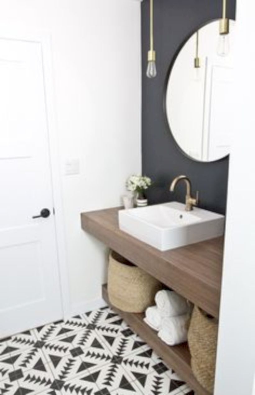 Best modern vintage bathroom reveal 43