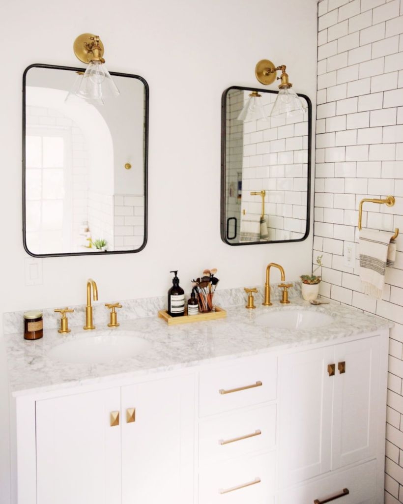 Best modern vintage bathroom reveal 46
