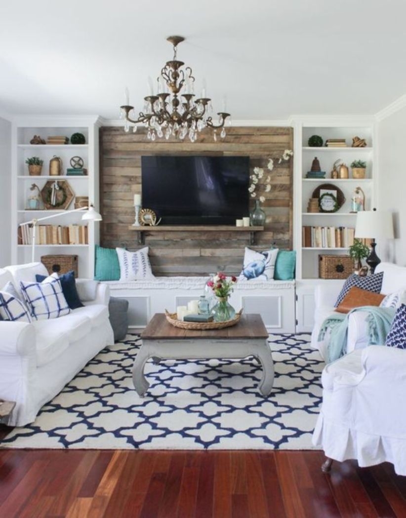 Built-in bench for your basement design ideas 07