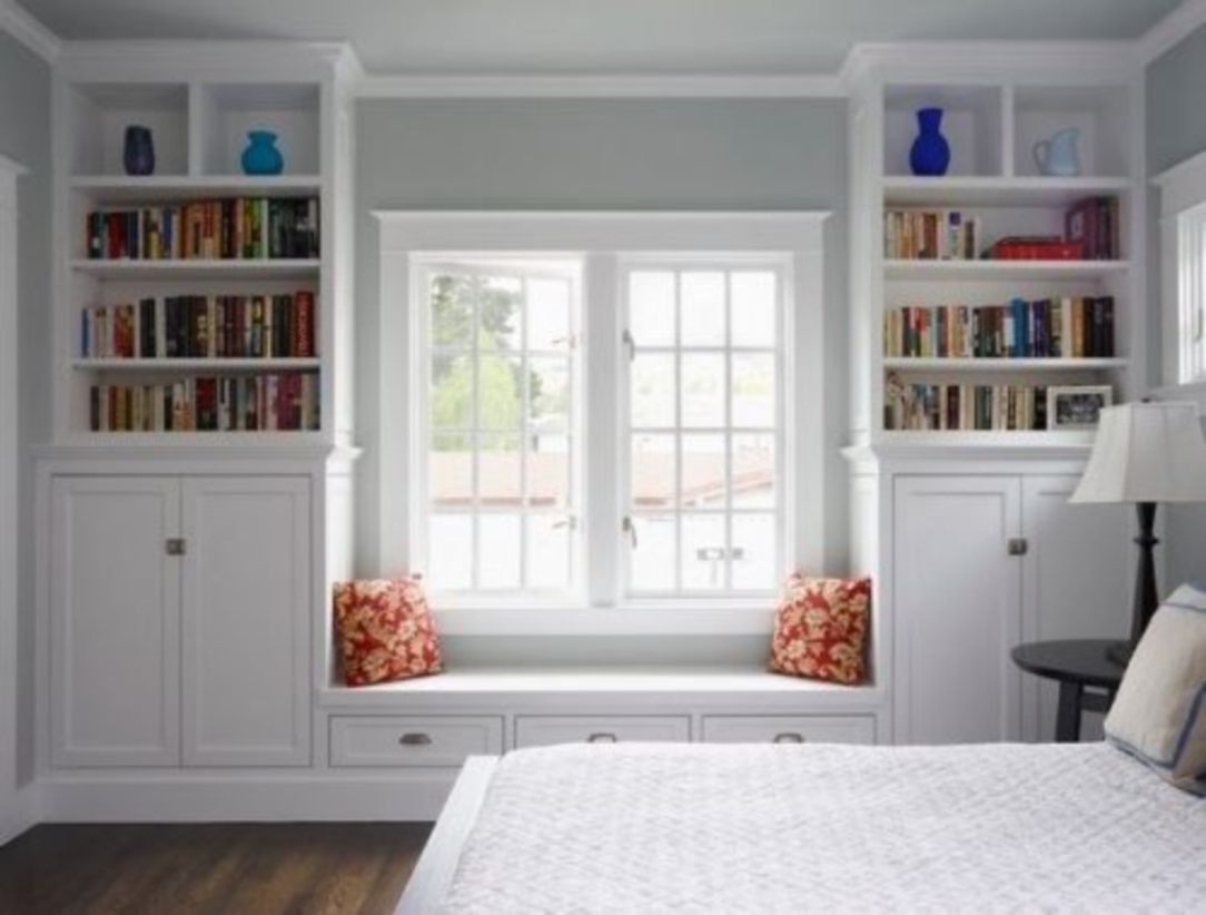 Built-in bench for your basement design ideas 10
