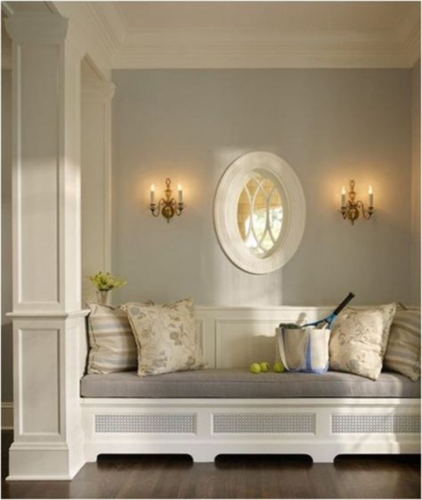 Built-in bench for your basement design ideas 11