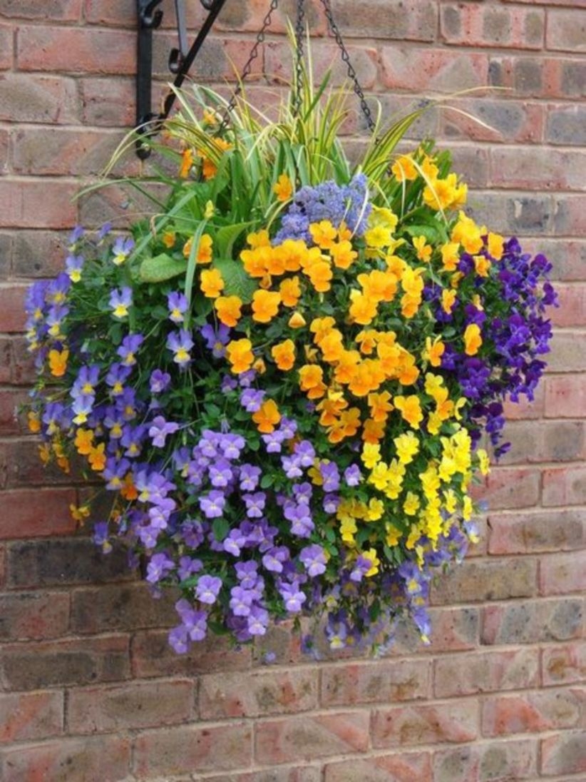 Charming outdoor hanging planters ideas to brighten your yard 31