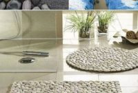 Creative bathroom with soft stone floor to massage your feet 17