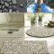 Creative bathroom with soft stone floor to massage your feet 17