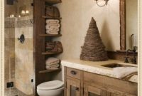Creative bathroom with soft stone floor to massage your feet 19