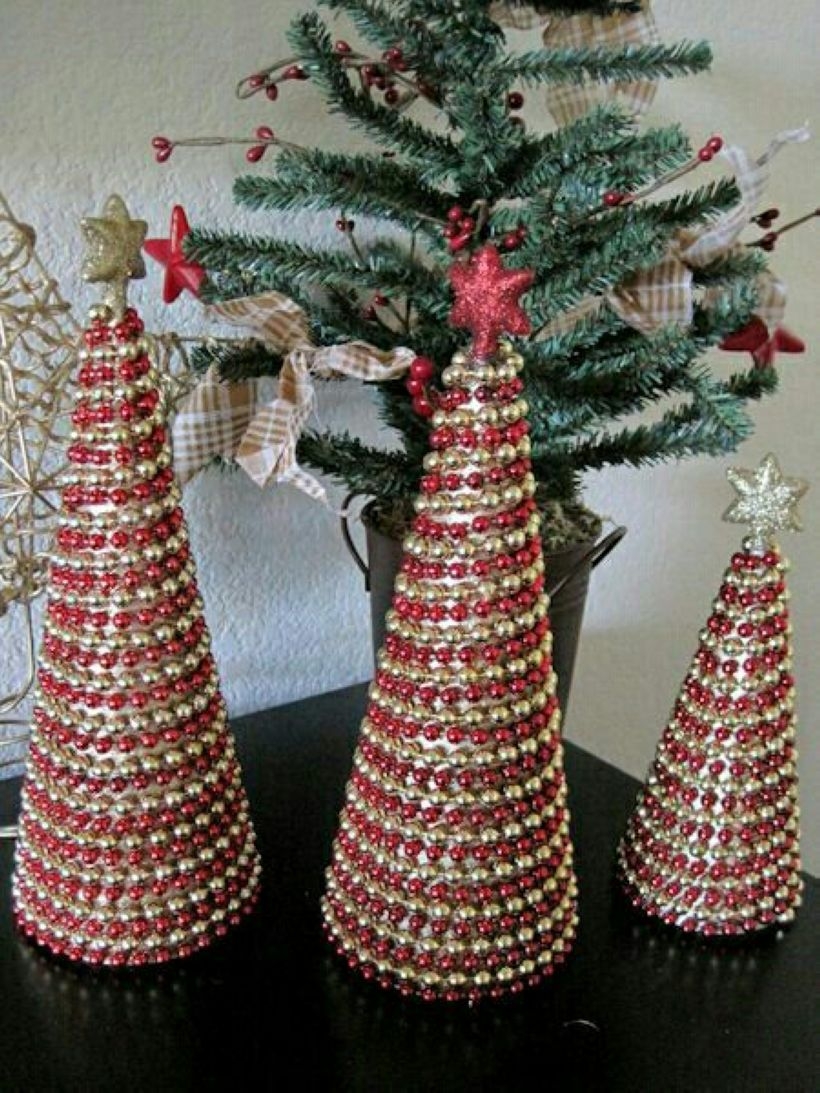 Diy christmas cone trees 01