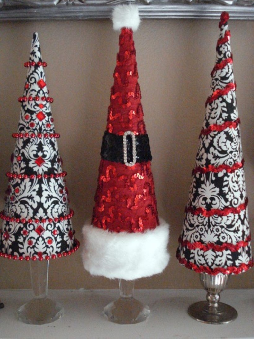 Diy christmas cone trees 04