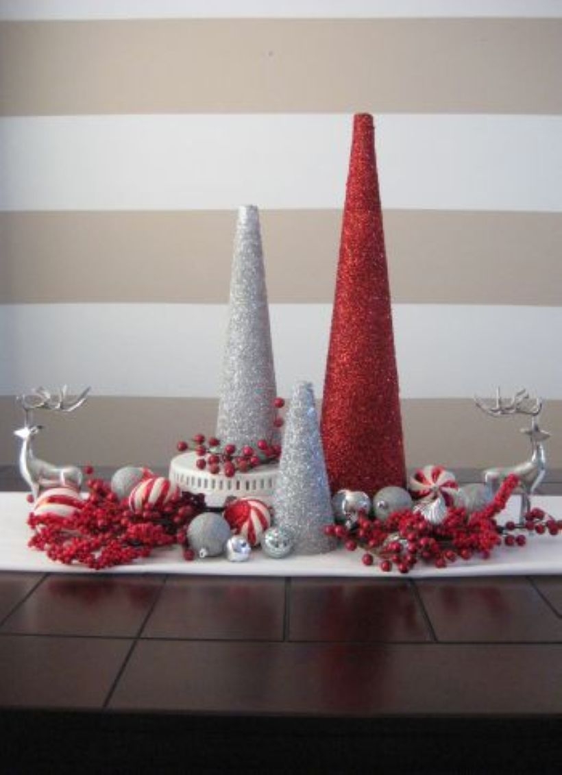 Diy christmas cone trees 15