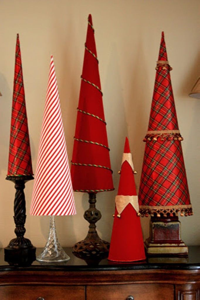 Diy christmas cone trees 16