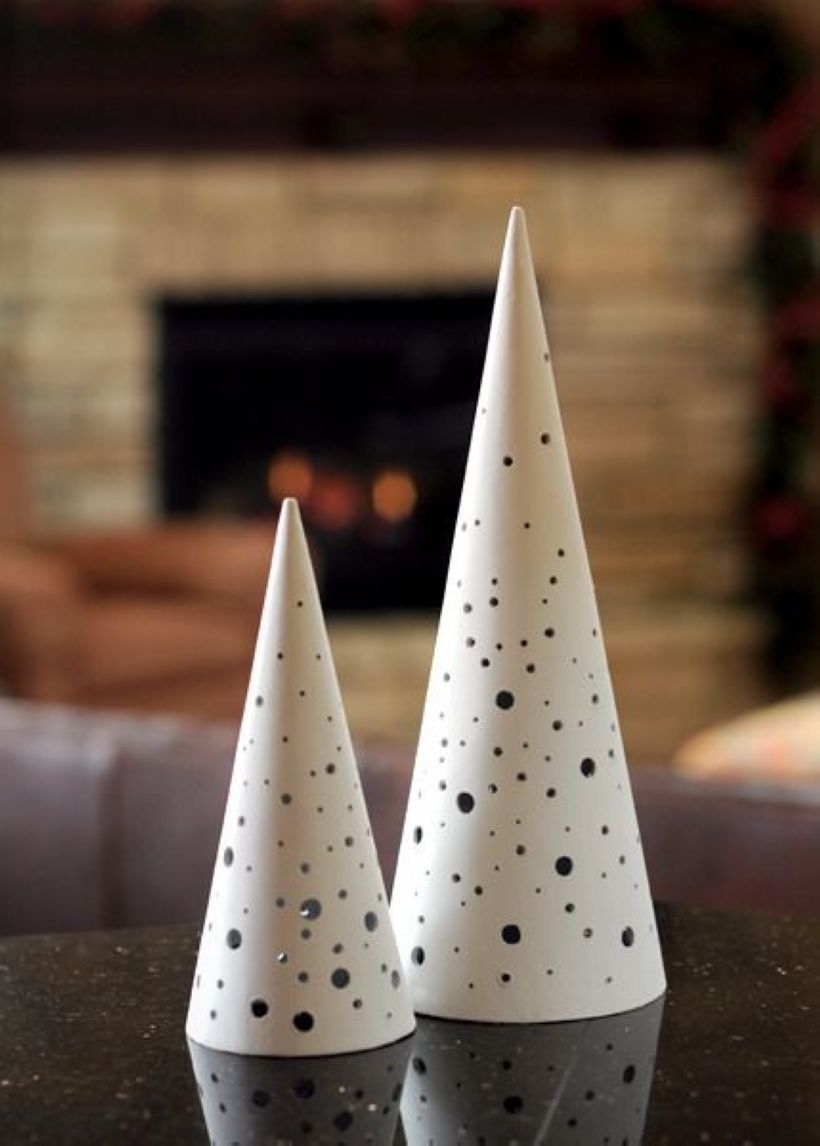 Diy christmas cone trees 25