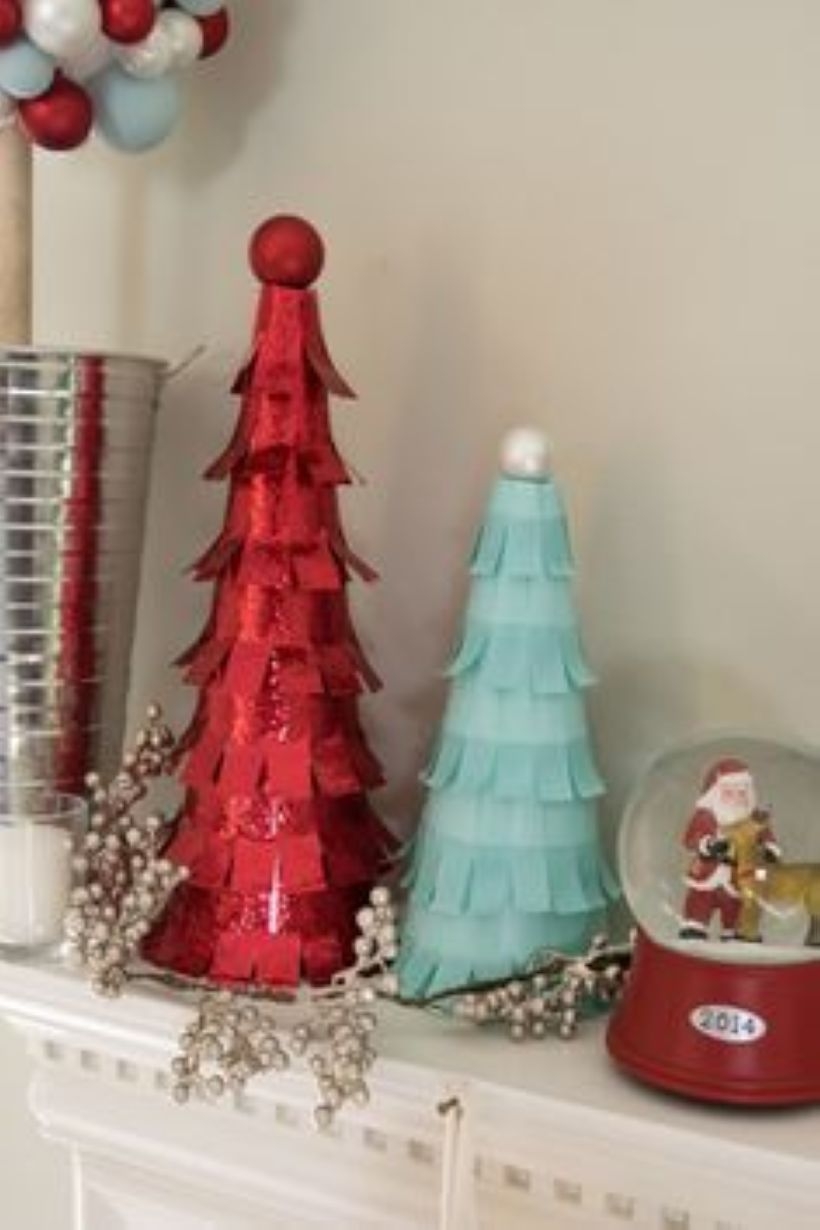 Diy christmas cone trees 31