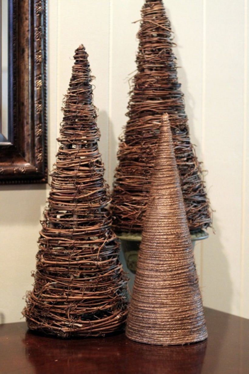 Diy christmas cone trees 35