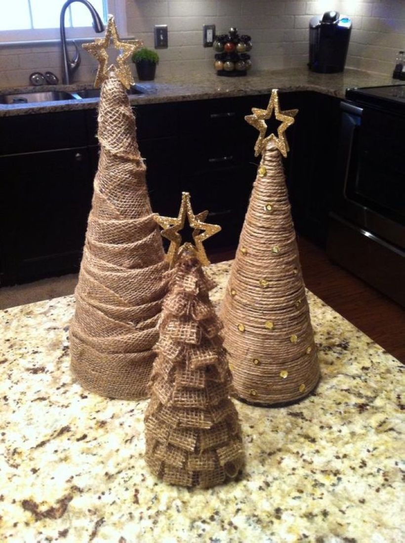 Diy christmas cone trees 42