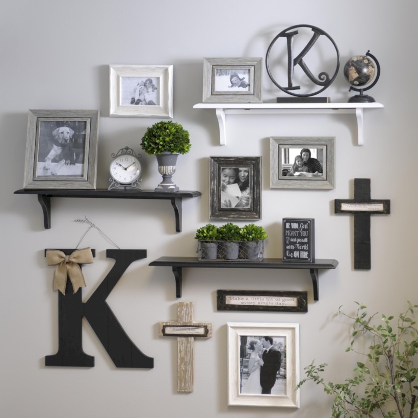 Diy wall shelves ideas for living room decoration 04