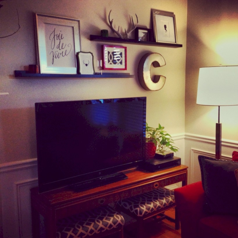 Diy wall shelves ideas for living room decoration 15