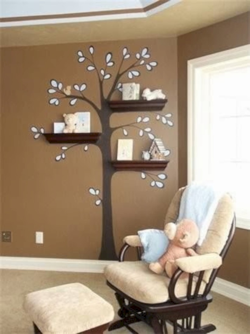 Diy wall shelves ideas for living room decoration 23