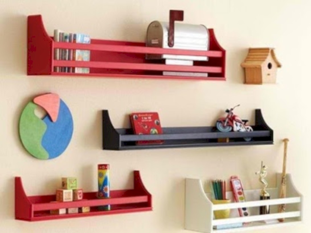 Diy wall shelves ideas for living room decoration 33