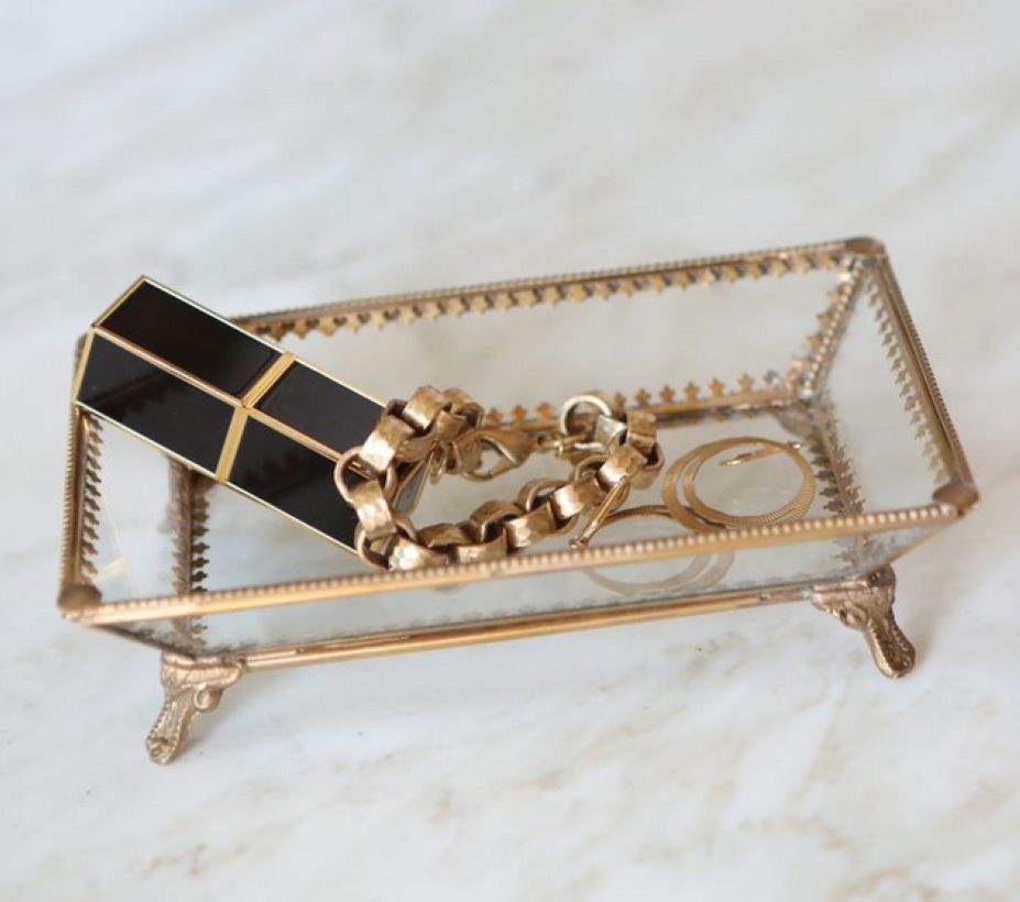 Easy diy footed vanity tray 17