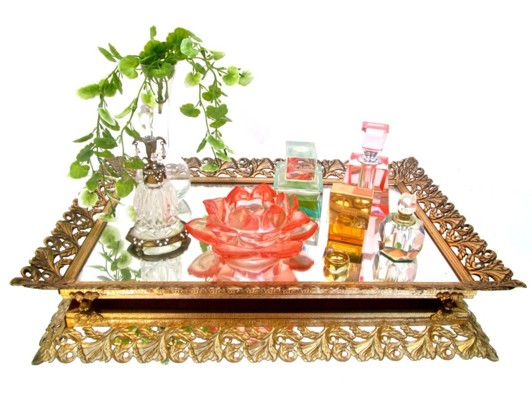 Easy diy footed vanity tray 19