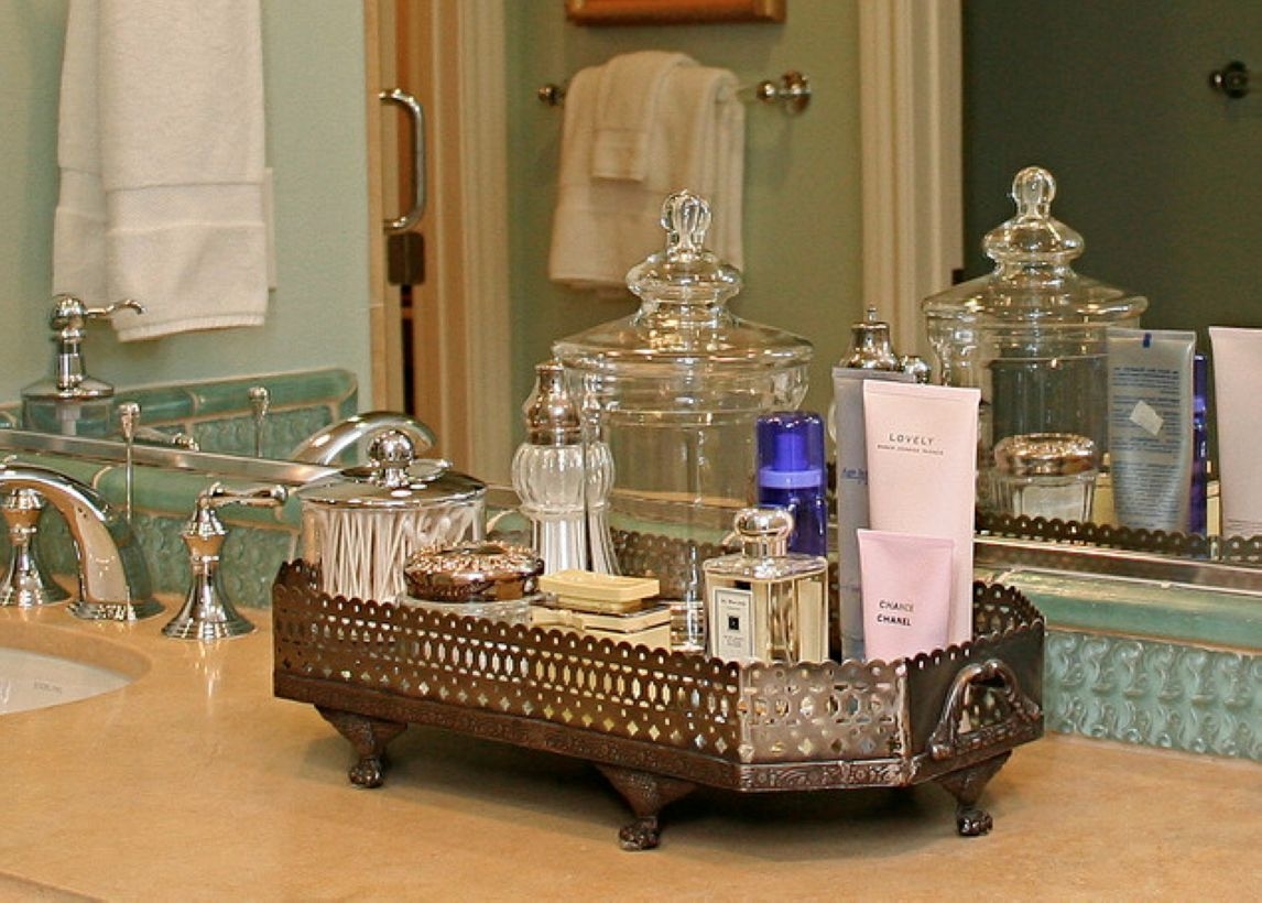 Easy diy footed vanity tray 25