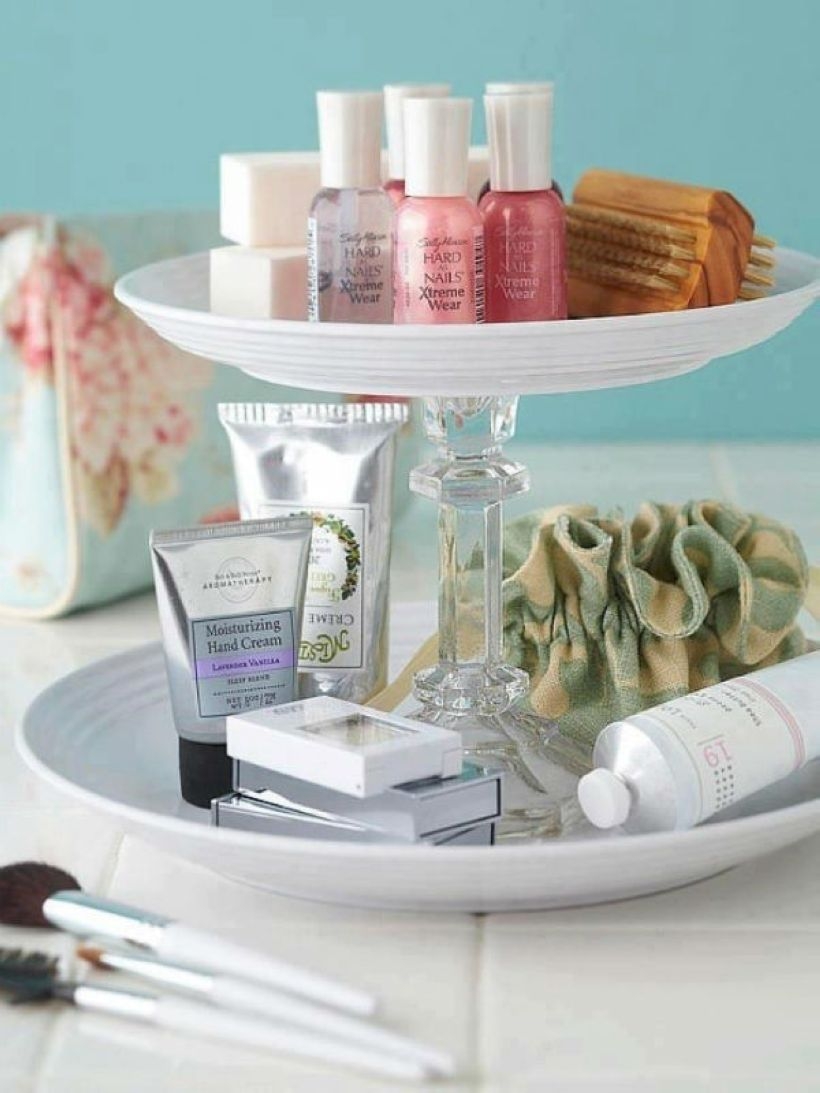 Easy diy footed vanity tray 26